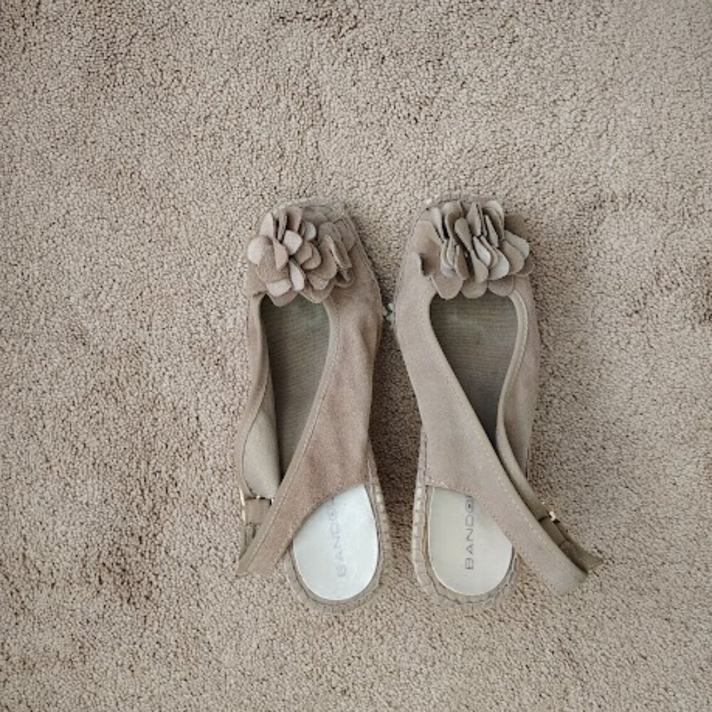 Bandolino Espadrille Slingback Peep toe Wedge Shoes